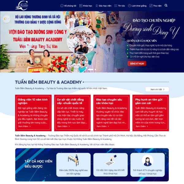 Theme WordPress trung tâm đào tạo nghề spa