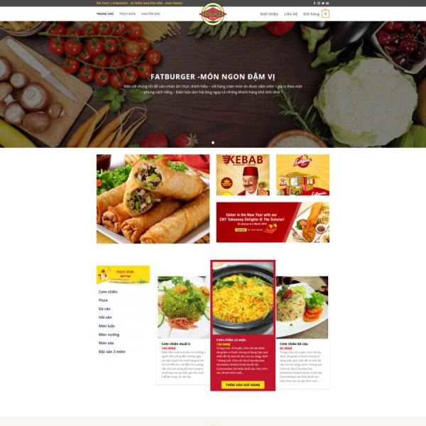 Theme WordPress nhà hàng ẩm thực