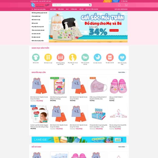 Theme WordPress mẹ và bé