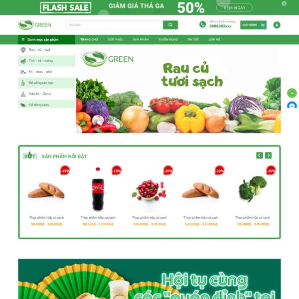 Theme WordPress tạp hóa bách hóa xanh 5
