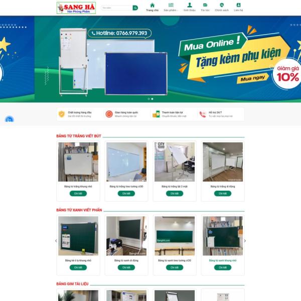 Theme WordPress bán bảng, văn phòng phẩm