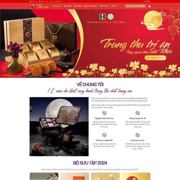 Theme WordPress bánh trung thu 2024