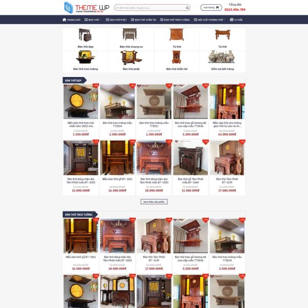 Theme WordPress bán bàn thờ cúng