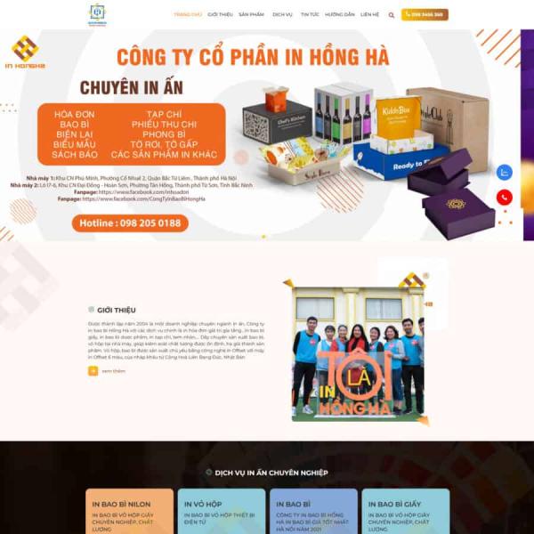 Theme WordPress in ấn bao bì