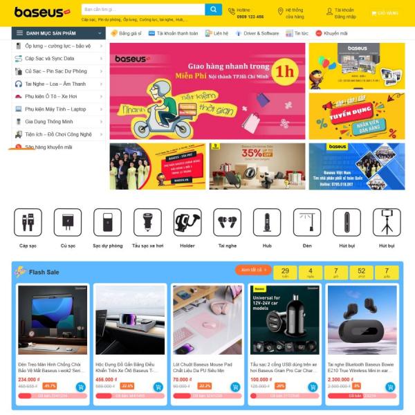 Theme WordPress cửa hàng điện thoại baseus fix mới nhất