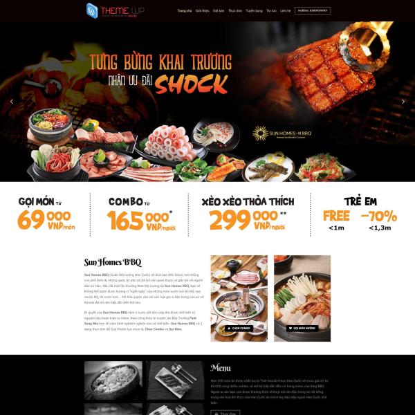 Theme WordPress quán bbq nướng