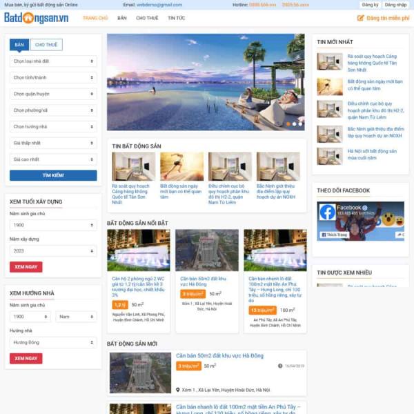 Theme WordPress BĐS 34