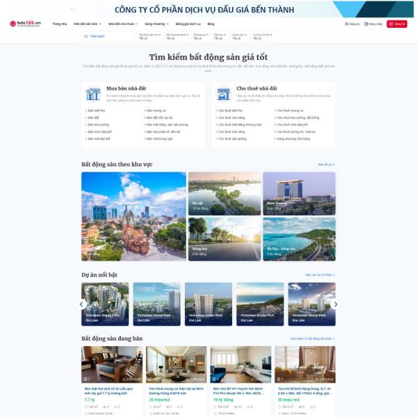 Theme WordPress BĐS 123 full chức năng rao vặt, nạp tiền up tin vip