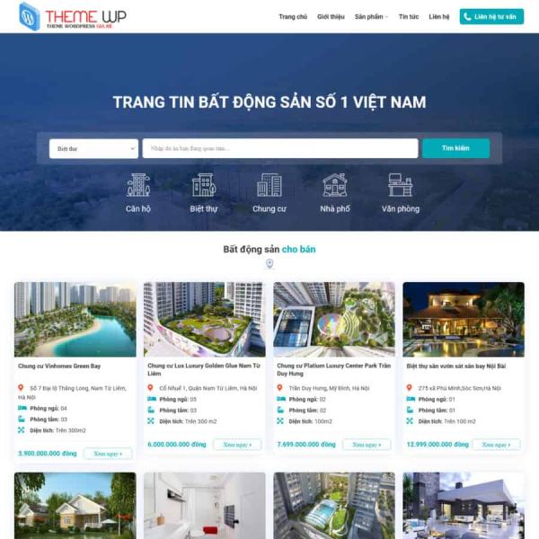 Theme WordPress bất động sản 12