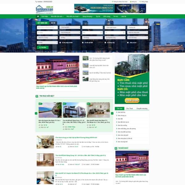 Theme WordPress rao vặt BĐS vip