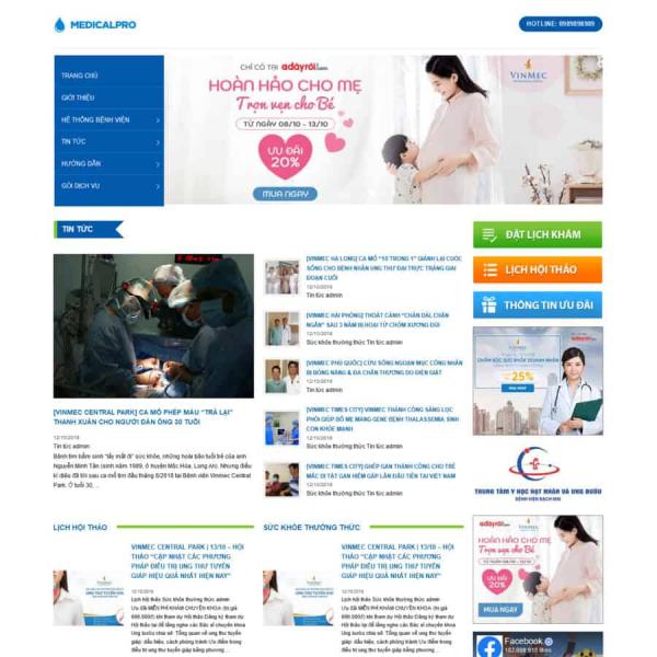 Theme WordPress bệnh viện