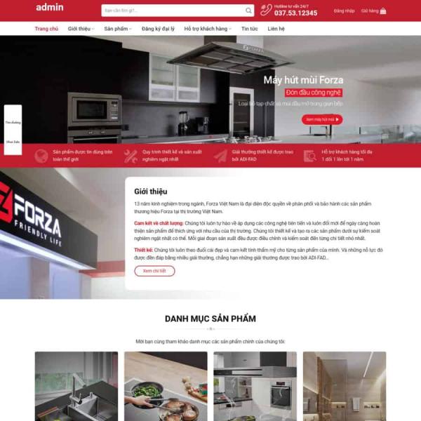 Theme WordPress bếp từ 2