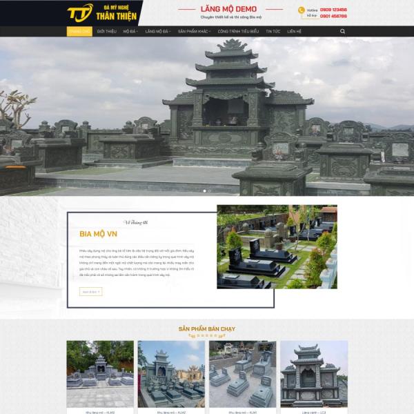 Theme WordPress lăng mộ đá mỹ nghệ
