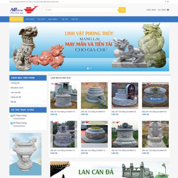 Theme WordPress xưởng làm bia đá lăng mộ