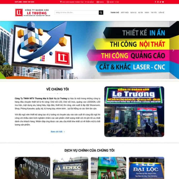 Theme WordPress làm biển quảng cáo