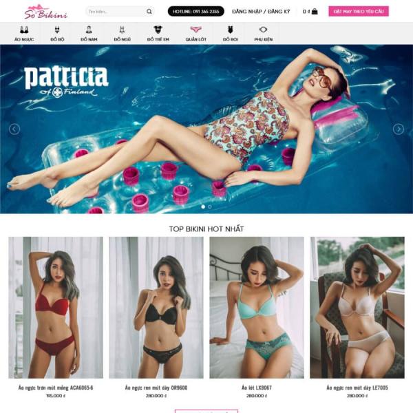 Theme WordPress shop thời trang bán bikini
