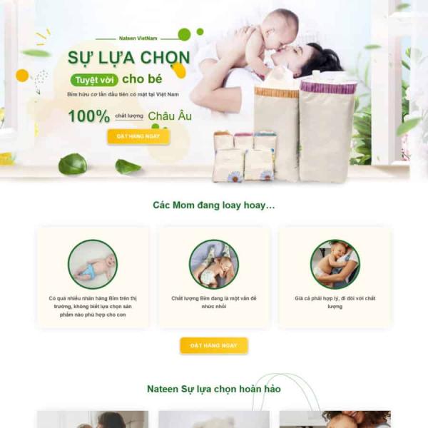 Theme WordPress bán bỉm