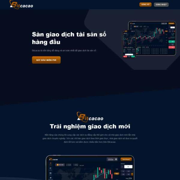Theme WordPress sàn giao dịch tiền ảo