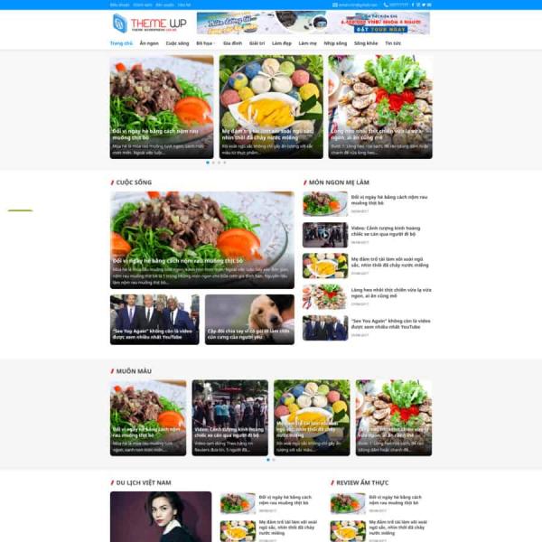 Theme WordPress review du lịch