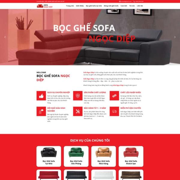 Theme WordPress dịch vụ bọc ghế