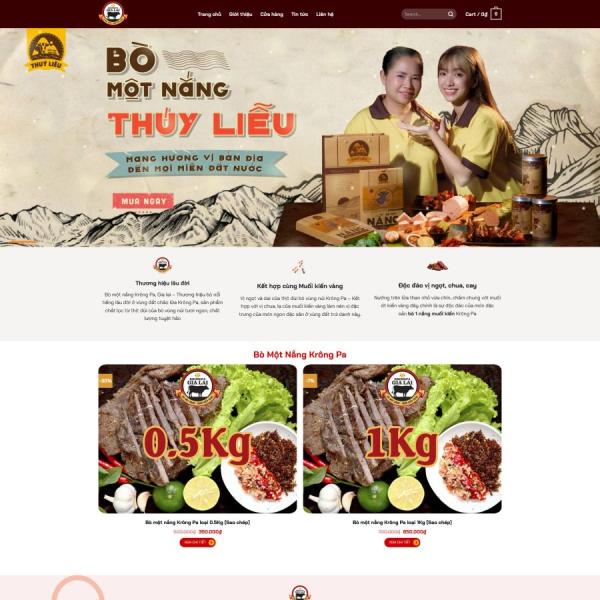 Theme WordPress bò một nắng đặc sản tây nguyên