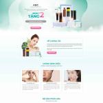Theme WordPress lading pape giới thiệu bộ mỹ phẩm
