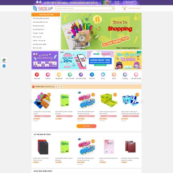 Theme WordPress bán văn phòng phẩm