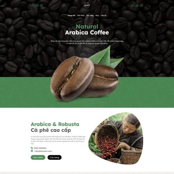 Theme WordPress bán cafe nguyên chất 3