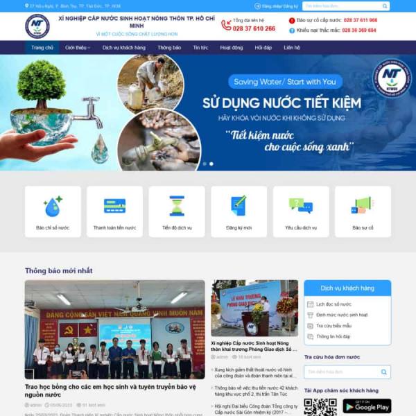 Theme WordPress công ty cấp nước