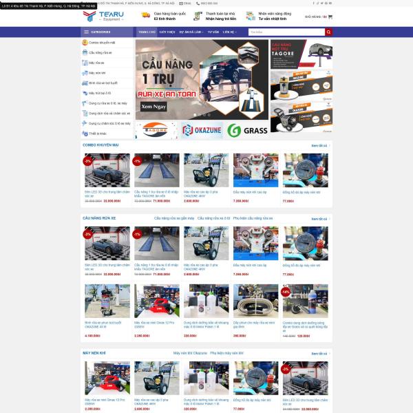 Theme WordPress bán hàng thiết bị cầu nâng