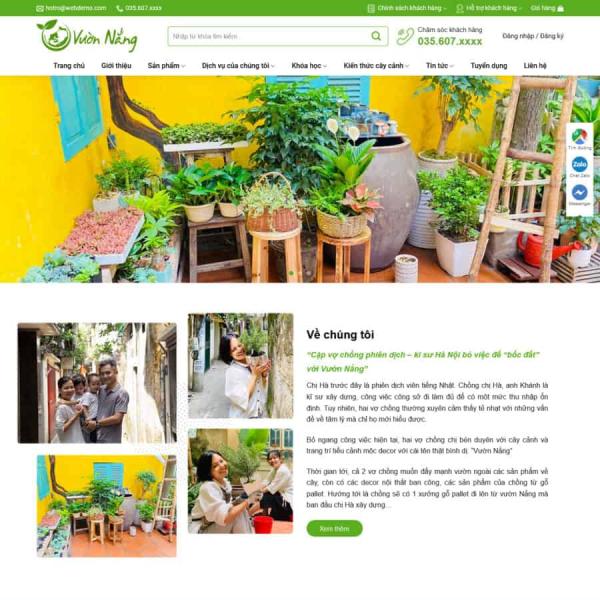 Theme WordPress cây xanh 3