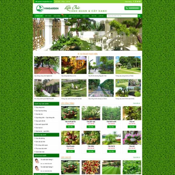 Theme WordPress bán cây xanh