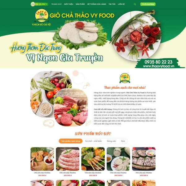 Theme WordPress shop bán đặc sản chả nem