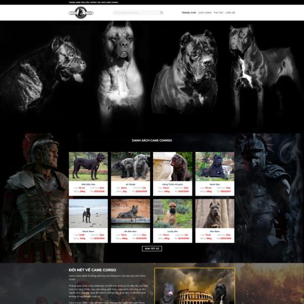 Theme WordPress bán chó săn