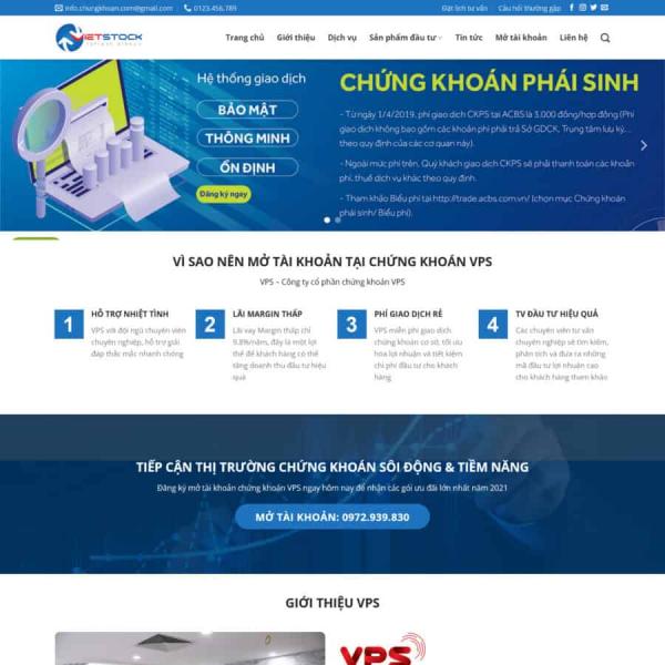 Theme WordPress tin tức chứng khoán