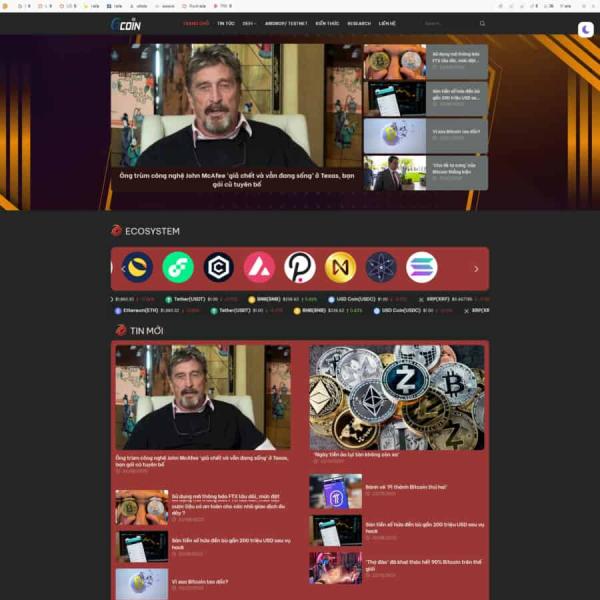 Theme WordPress tin tức coin 79