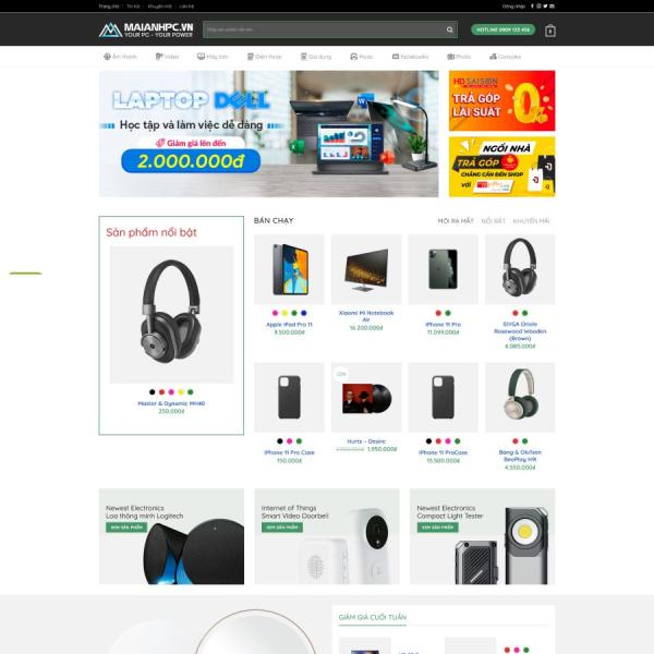 Theme WordPress bán điện máy, công nghệ 4