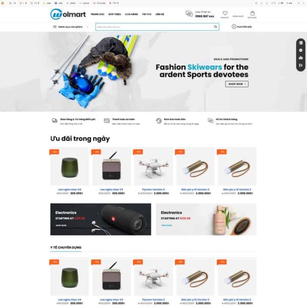 Theme WordPress shop công nghệ, máy tính, điện máy