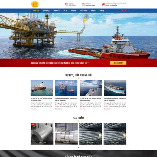 Theme WordPress công ty cơ khí chế tạo