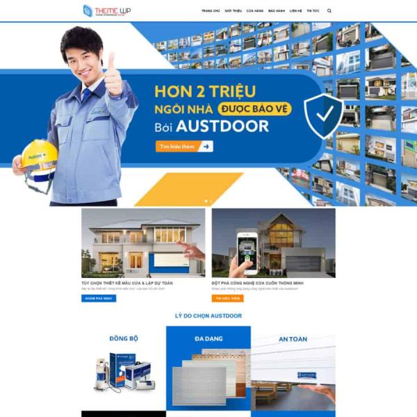 Theme WordPress cửa nhôm kính nhập khẩu