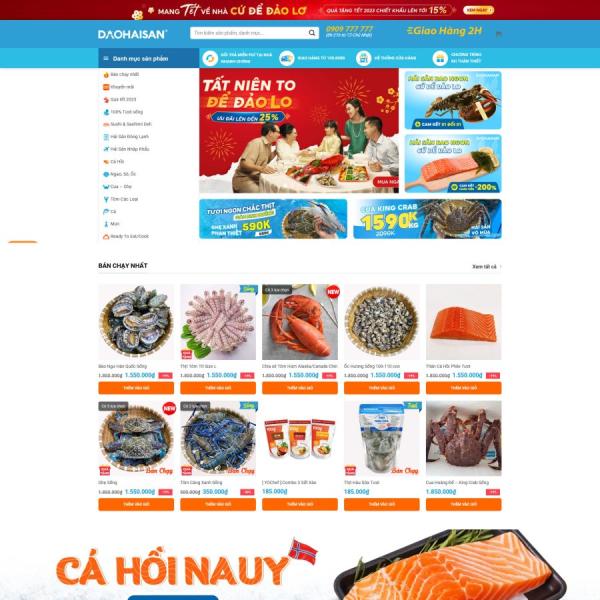 Theme WordPress đảo hải sản