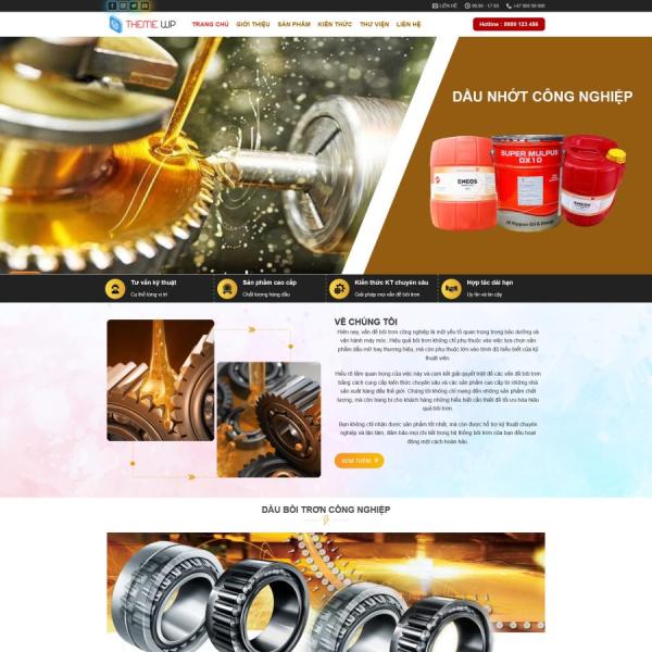 Theme WordPress bán dầu nhớt bôi trơn