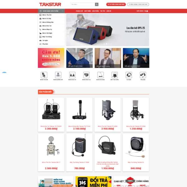 Theme WordPress bàn thiết bị âm thanh