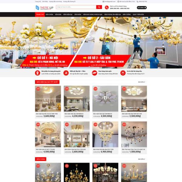 Theme WordPress bán đèn chùm đẹp