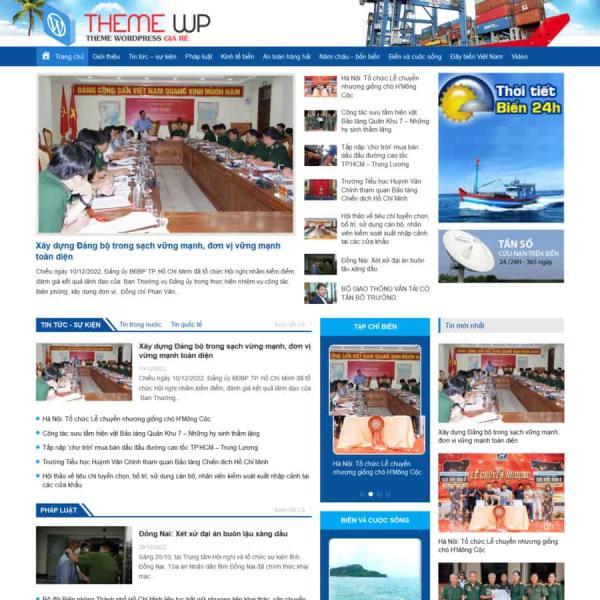 Theme WordPress tin tức đi biển