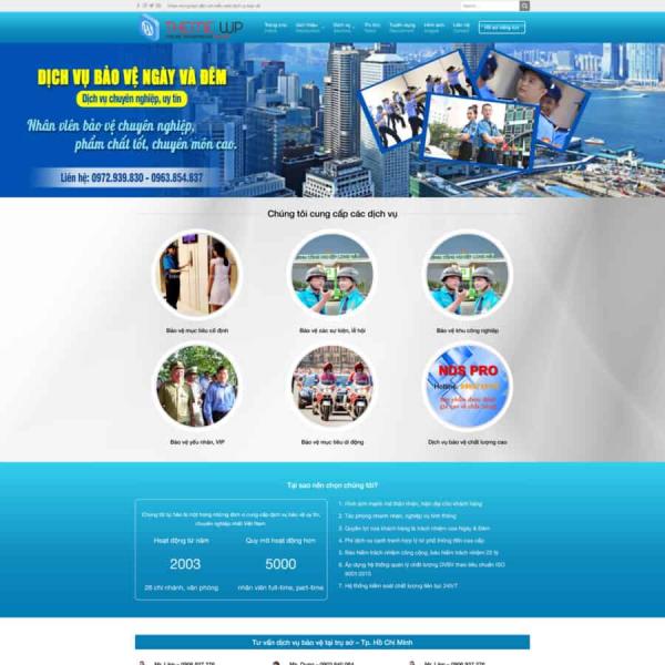 Theme WordPress dịch vụ bảo vệ