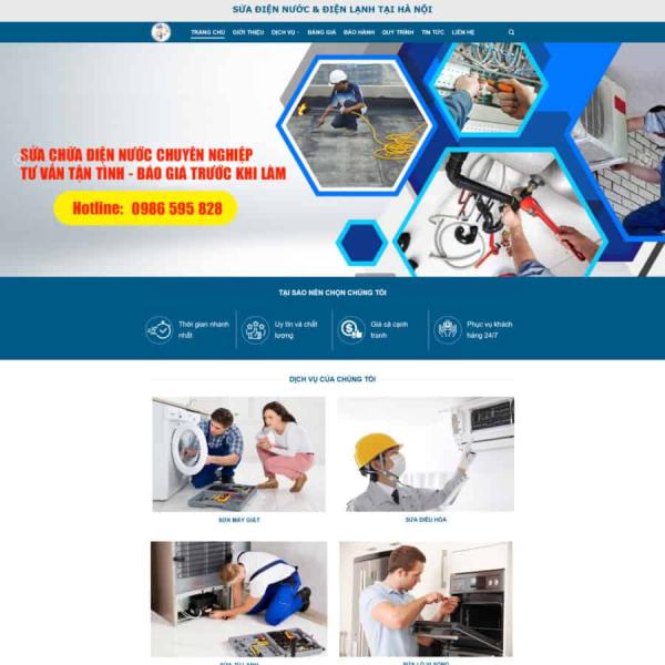 Theme WordPress dịch vụ điện nước 2