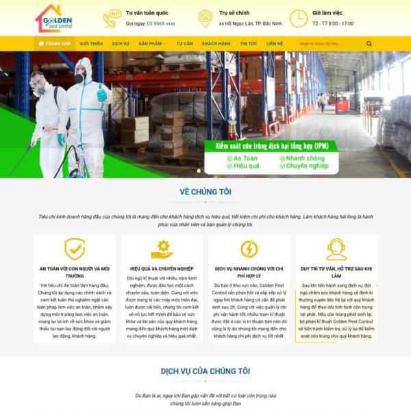 Theme WordPress dịch vụ diệt côn trùng
