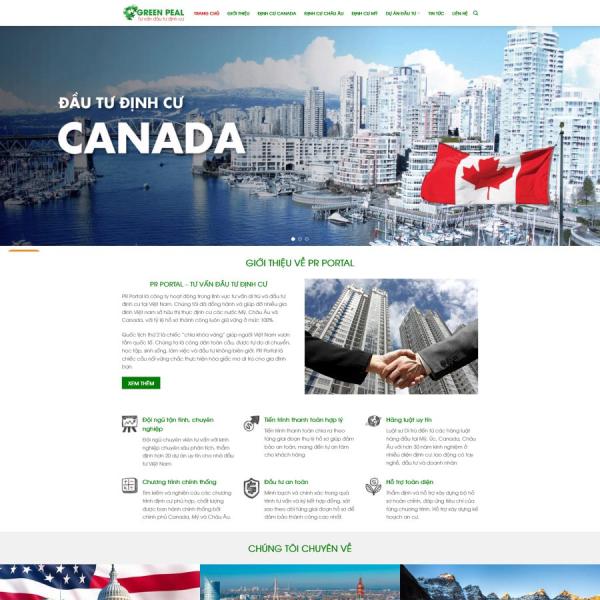 Theme WordPress dịch vụ định cư du học