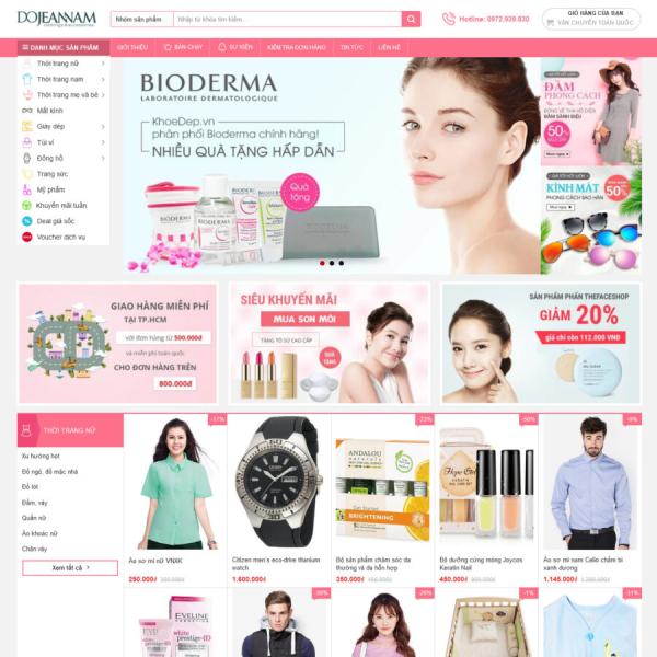 Theme WordPress thời trang mỹ phẩm